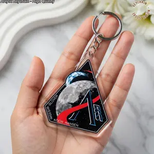 Artemis II crew ampersand Keychain, Space Bag Tag, Astronaut Inspired Keepsake