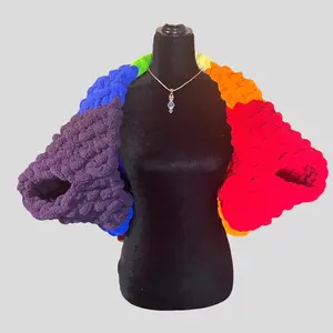 QNA Rainbow Chenille Shawl