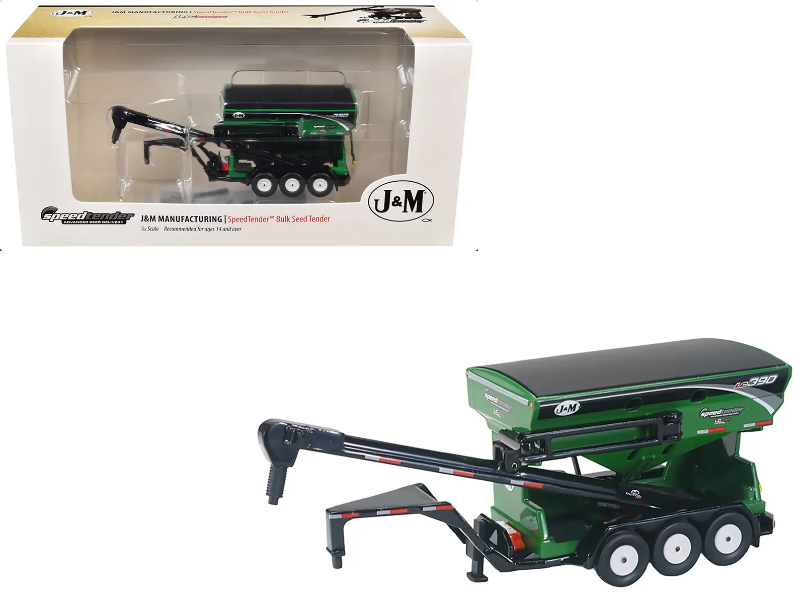 J&M SpeedTender LC 390 Bulk Seed Tender Green 1/64 Diecast Model by SpecCast