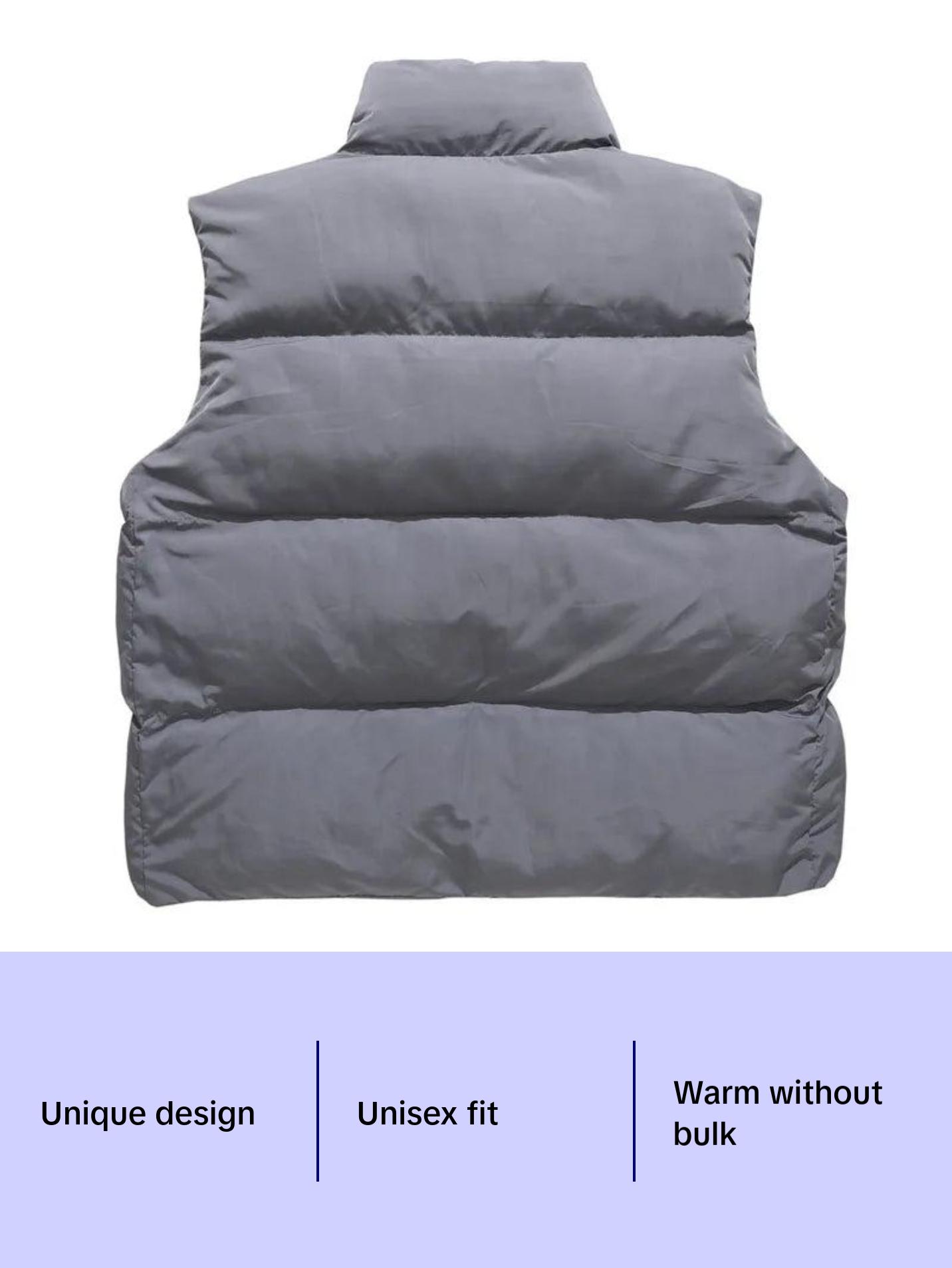 HKK “Peek-a-boo” Bubble Vest deep pocket jacket  vest zipper vest