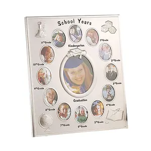 212 MAIN Jiallo 63502 School Years Collage Photo Frame - Classic Rectangle Frame, Wall-Hanging Decoration Accessory for School Year Displays, Baby & Maternity Room Use