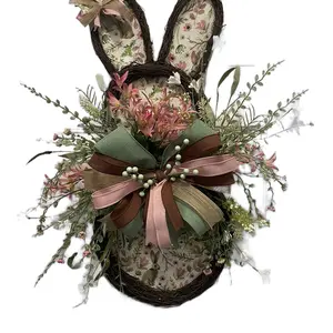 Easter Rustic Bunny Wreath Decoration Door Room