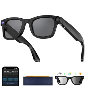 NexusWear Smart AI Camera Glasses with 8MP Photochromic Lenses ,Button Touch Adjustment for Travel Outdoor Adventures Hands-Free Photography 160+Languages Real-Time Translation Bluetooth Wireless Wearable Video Recording UV Protection ,Easter gift