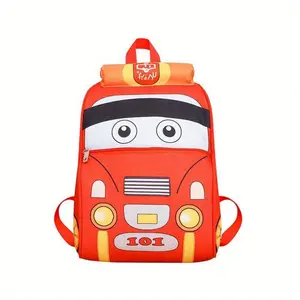 Backpack Featuring a Police Car Design, Charming Theme, And Adjustable Straps Suitable for Casual Outings