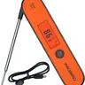 INKBIRD Digital Instant-Read Kitchen Thermometer - Kitchenware, 1 LCD Display, Stainless Steel & Plastic Gadget, IPX5 Waterproof Rechargeable Battery, Magnetic Back, Read Temps in 3-5s, 30h No Backlight Tool for Grilling, Frying