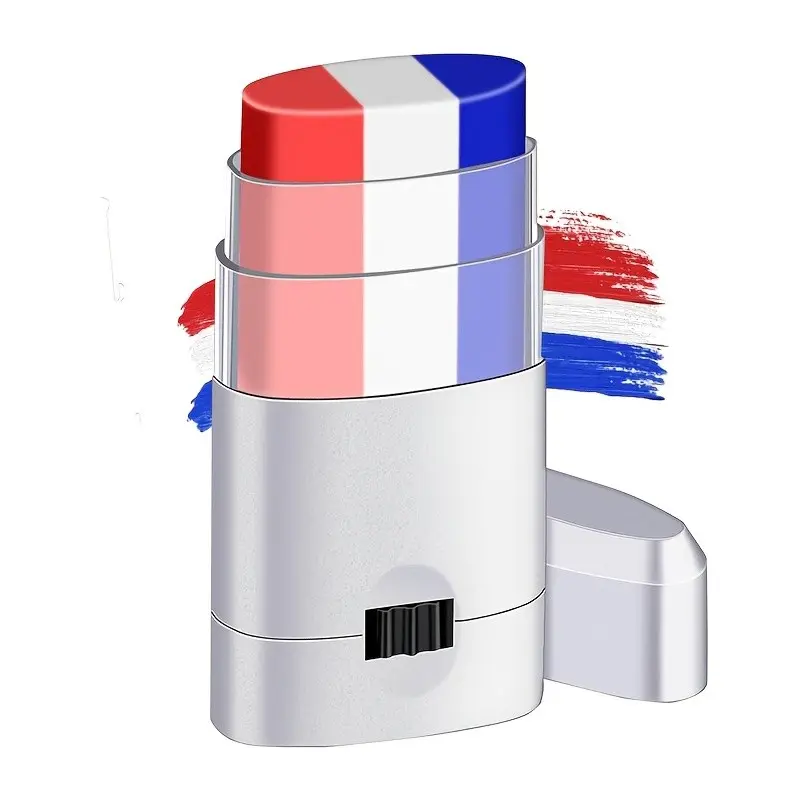 Red White and Blue Face Paint Sticks for football Face Paint, Rugby,Softball, Baseball,Lacrosse, Party USA Accessories, Adults, Kids, Athletes, Sports eye Paint Fine Gifts, Body Paint