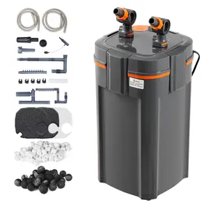 fathersdaygift VEVOR Aquarium Filter 264GPH, 3-Stage Canister Filter 75 Gallon, Ultra-Quiet Internal Aquarium Filter with UV Protection, Submersible Power Filter with Multiple Function for Fish Tanks, 11W