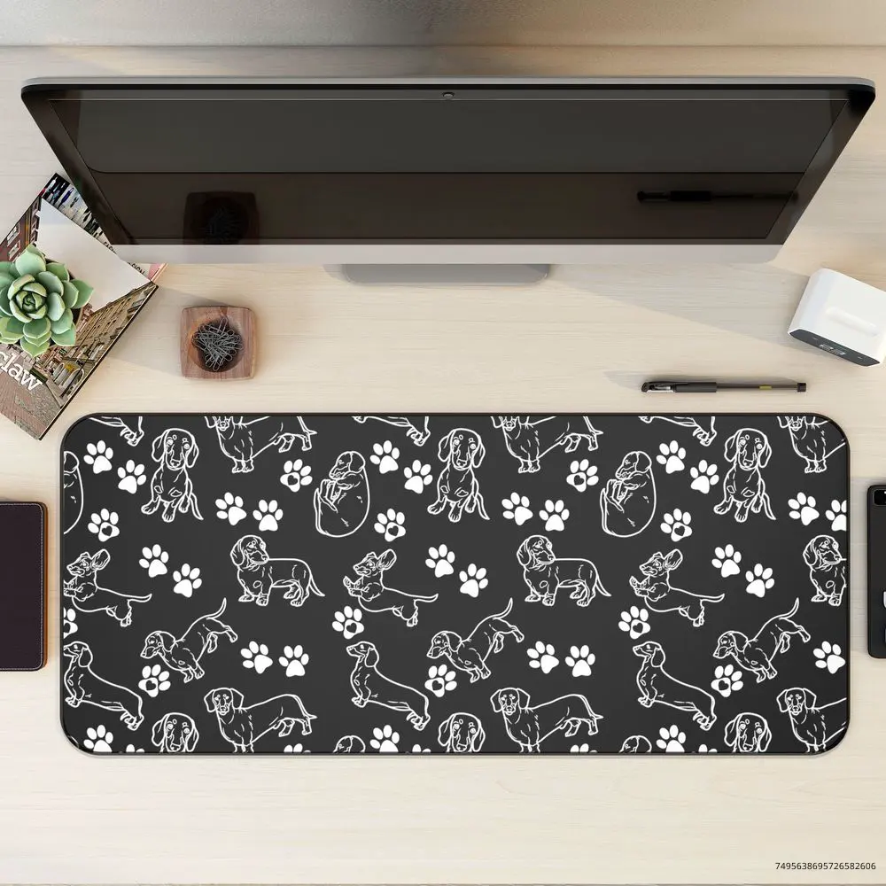Weiner Dog Desk Mat, Dachshund Desk Mat, Doxie Mouse Pad, Dog Desk Mat, Weiner Dog Mousepad, Dog Desk Decor, Dachsund Desk Pad, Wiener Dog
