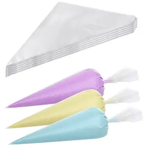 20pcs Disposable Icing Piping Cake Cream Bag, Fondant Decorating Pastry Bag, Baking Tools, Bakery Bags