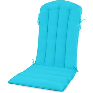 Adirondack Chair Cushion, Outdoor Rocking Chair Pad with Straps, Folding Patio Cushions for Indoor & Outdoor Use, Comfortable Seat Pad for Porch, Garden, Lawn