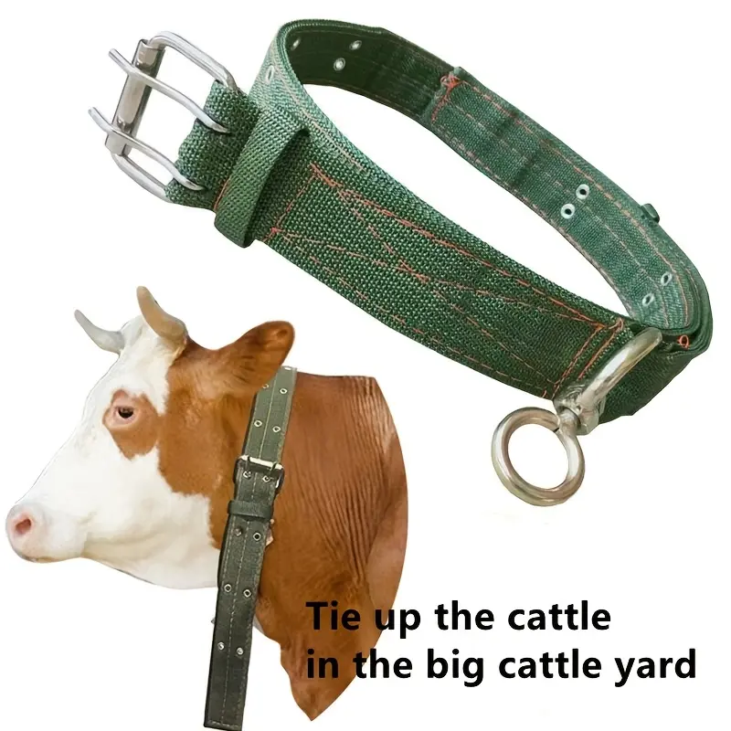 2pcs Cattle Head Halter Set, Cow Head Collar and Ring, Cattle Head Fixing Ring, Suitable for Cattle Farmers