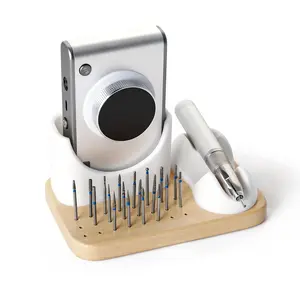 24 Holes Professional Nail Drill Bit Holder Organizer and Storage Box Case for Nail Tools