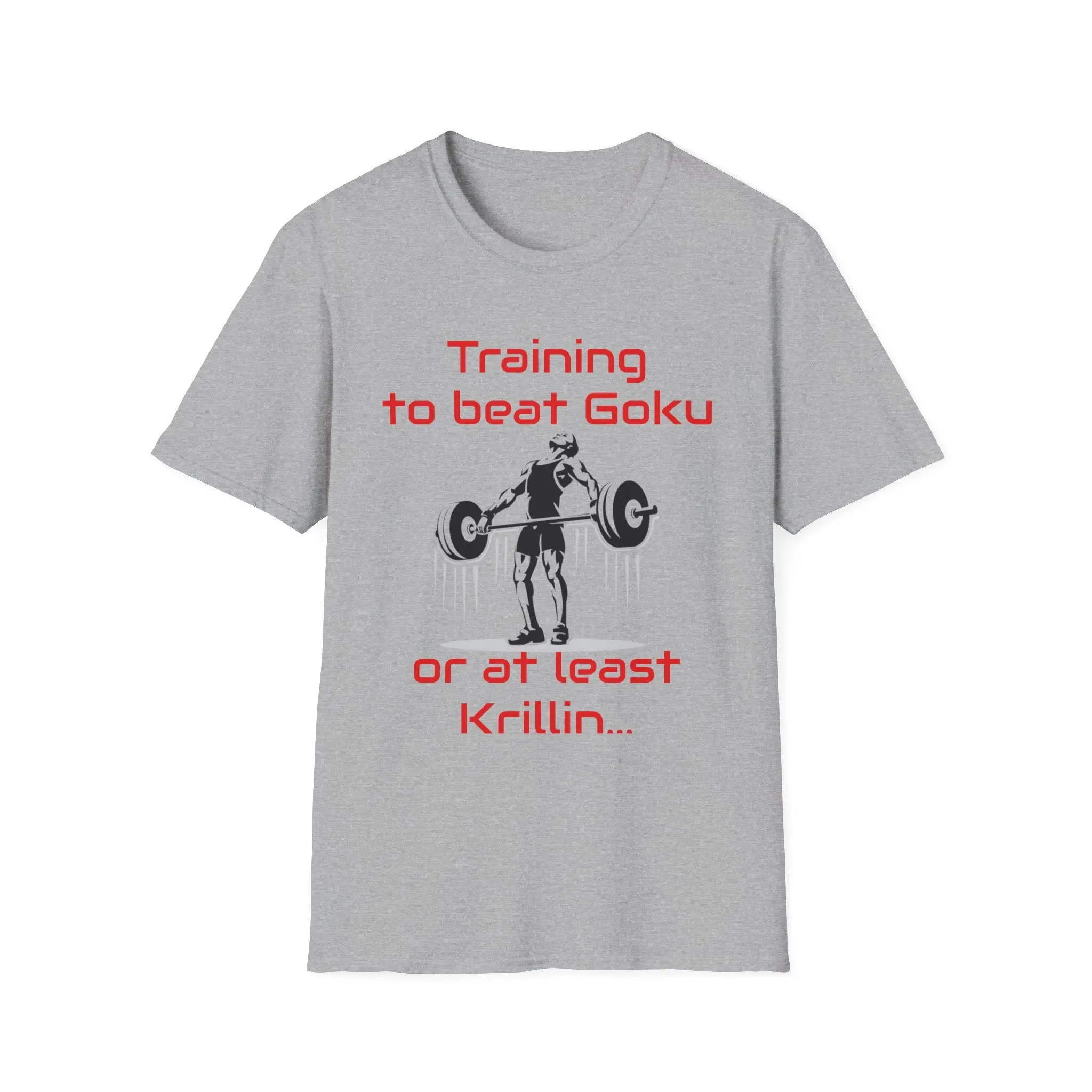 Funny Fitness T-Shirt – “Training to Beat Goku” Gym Shirt | Anime Workout Tee | Humorous Fitness Gift | Casual Anime Lover Apparel