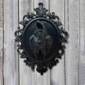 Gothic Style Crow Design Wall Decor, Animal Head Wall Ornament, Wall Hanging Decor for Home Living Room Bedroom, Wall Decoration, Hangable