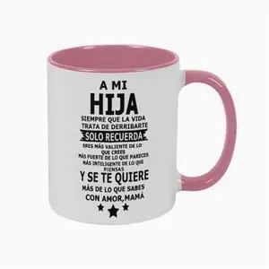 A Mi Hija Mug, Daughter Mug from Mom Dad, Spanish Inspirational Coffee Cup 11oz 15oz, Mother Daughter Gift, Mothers Day, Father's Day, Graduation Gift