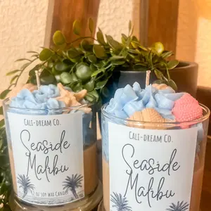 Seaside Malibu whipped soy wax candle