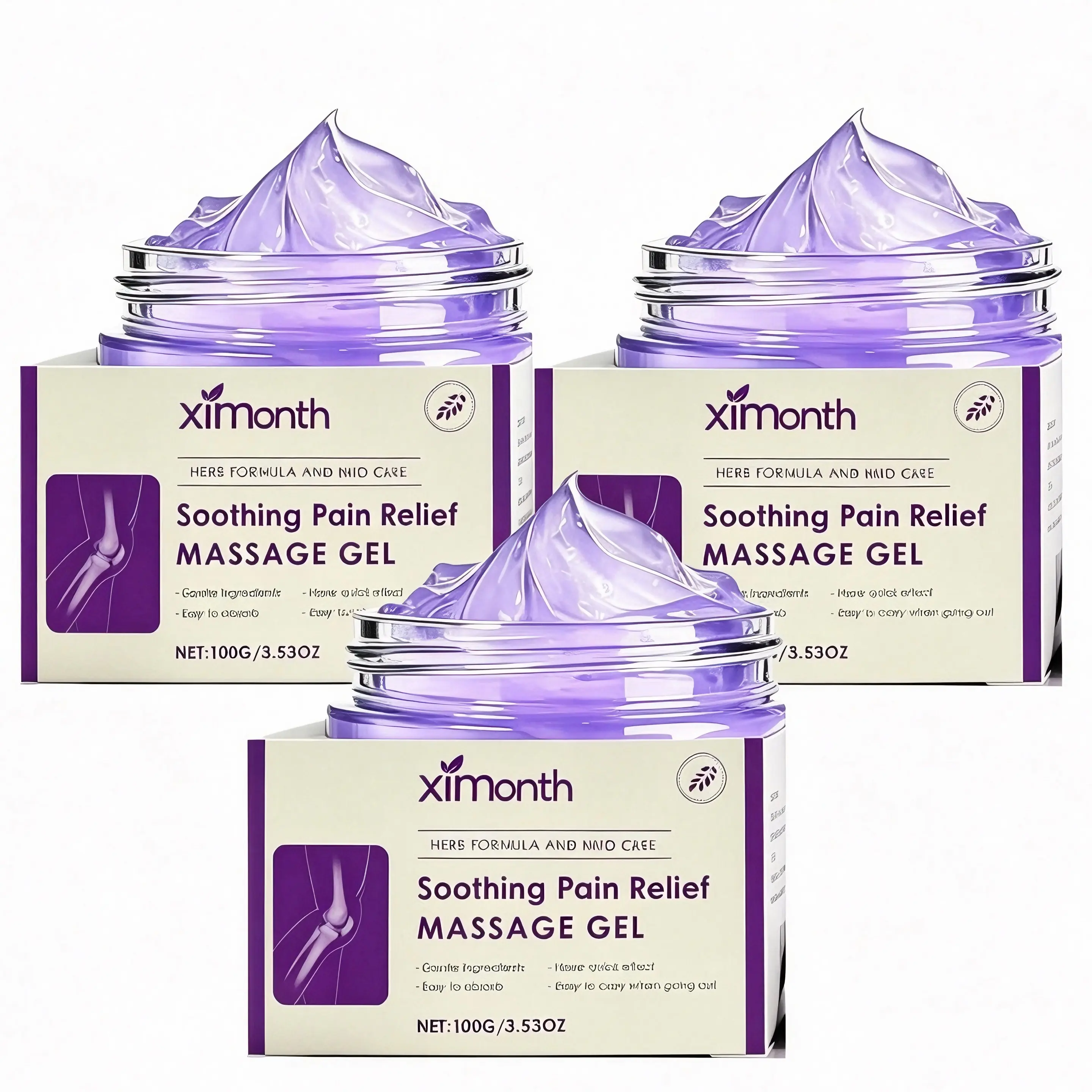 【BUY 2 GET 1】Mild Alcohol-Free Glycerin Soothing Body Massage Gel Moisturizer for Adults, Single Item, Non-Greasy Quick-Absorb Hydrating Formula, Universal Body Care, Ideal for Joints (Knee, Lumbar, Neck) & Hands