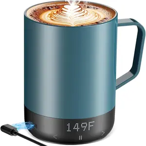 Rechargeable Self Heating Coffee Mug,  Heating & High Temperature 14Oz  Coffee Cup Warmer, 120 Mins -Hot Up to 149?  Mug Warmer, Gifts for Women and Men(No APP)