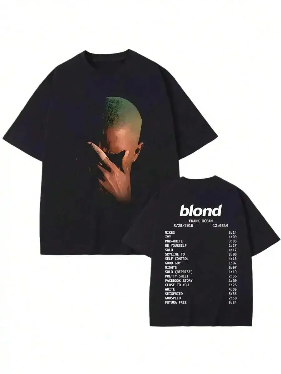 Large Size Super Value Hot T-Shirt Full Size S-5XL25 Top Fashion Famous Rapper Frank Fashion Vintage Graphic T-Shirts Men Women Ocean Hip Hop Blond Men's And Women's Tees Suitable Gift For Fans HR001