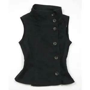 Vintage-Inspired Stand Collar Sleeveless Vest Tailored Waist Instagram-Worthy Elegant Feminine Top Women’s Basic