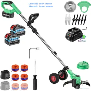 Cordless Lawn Mower Electric Lawn Mower with 20V 2*4.0Ah Battery QuickCharger & Accessories for Efficient Gardening manual