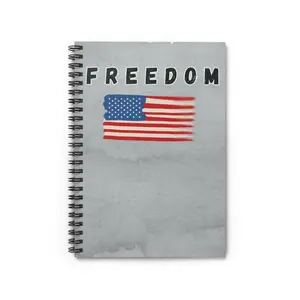 Patriotic Journal, USA Flag Spiral Notebook, Freedom Diary, Ruled Line Notepad, Patriotic Gift, American Flag Notebook