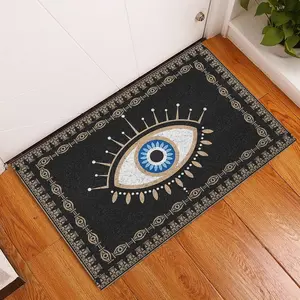 Welcome Door Mat with Eye Pattern, Soft Anti-Slip Floor Rug for Outdoor Front Door and Indoor Use, Ideal for Entrance and Kitchen, Decorative Rug, Home Decor Rugs
