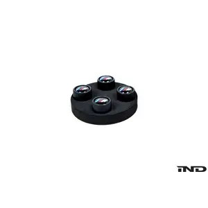 BMW M Logo Valve Stem Cap Set - Black