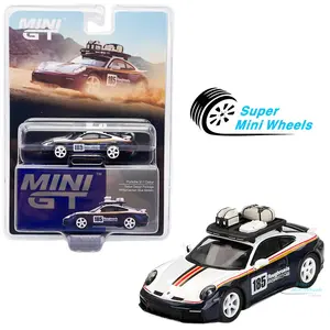 Mini GT 1:64 Porsche 911 Dakar Rallye Design Package White/Blue #805 diecast model