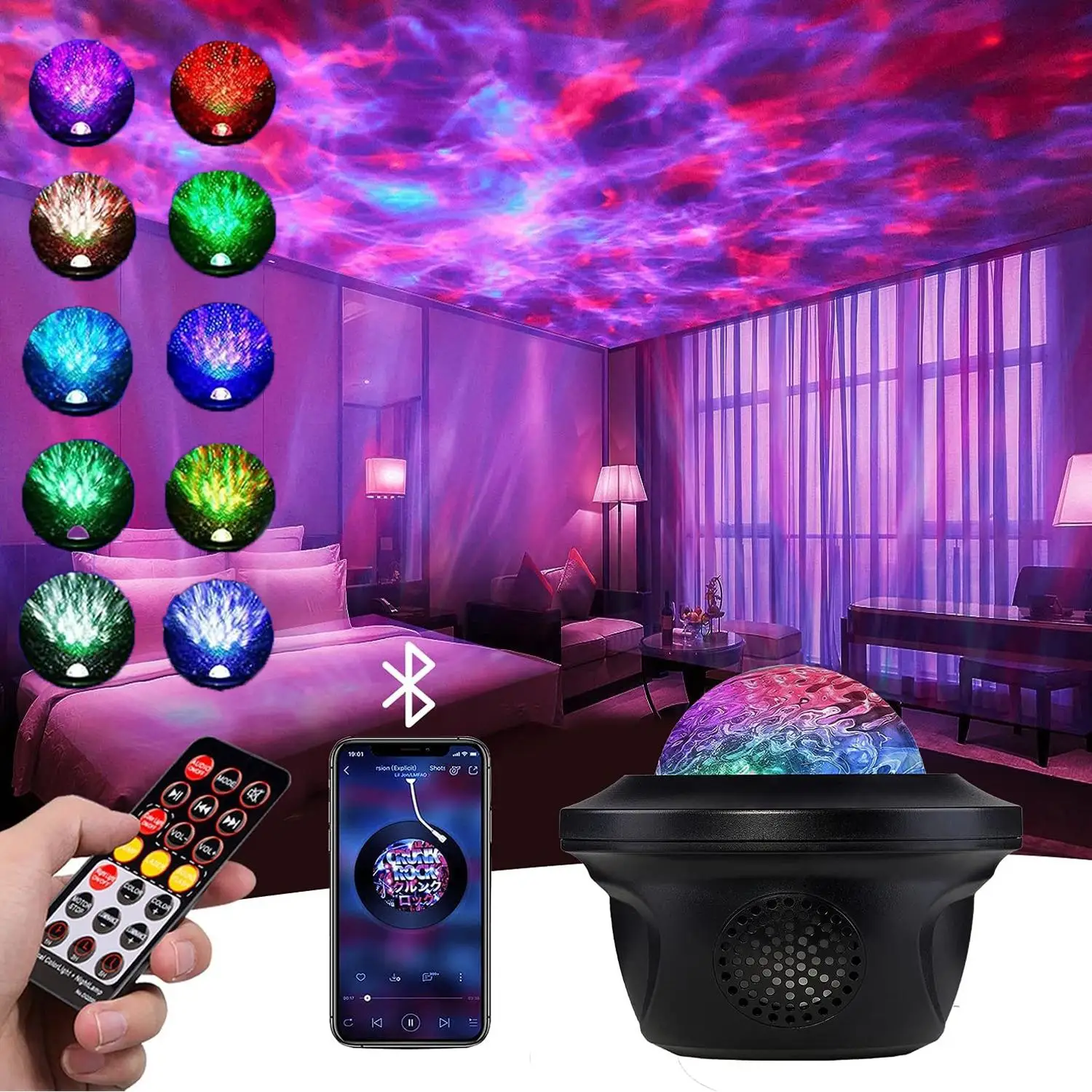Starry Sky Projector Night Light Projector for Bedroom, 1 Count Sky Galaxy Projector Light with Remote Control, Starry Night LED Light, Decor Light
