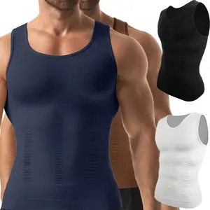 Men's shapewear vest, breast development syndrome tight fitting shirt, tumor control shapewear, hunchback underwear, shaping body Breathable Menswear