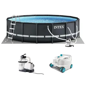 Intex Ultra XTR 16ft x 48in Round Above Ground Pool Set w/ Pump & Robot Vacuum