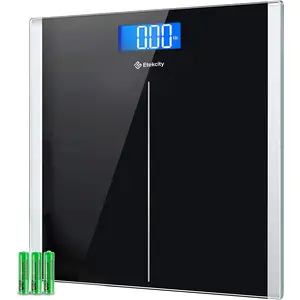 Etekcity Bathroom Scale for Body Weight, Highly Accurate Digital Electronic Weighing Machine for People, LCD Display, Large Size, 6Mm Tempered Glass for Safe Home Use, Batteries Included, 400 Lbs Etekcity
