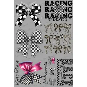 Race Day Mini DTF Transfer Gang Sheet 24.5" wide x 36" long Direct To Film