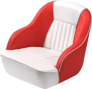 Pontoon Boat Seat Captains Bucket Boat Seat,Ergonomic Design with UV Resistant Marine Grade Vinyl, Comfortable High-Density Foam, Easy Installation