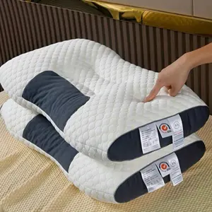 2PCS Pillow Knitted Neck Pillow For Side, Back And Prone Sleeping, Bed Pillow, Deep Sleep, Ergonomic Orthopedic Contour Neck Support, Removable Pillowcase, More Comfortable Bedding Family Holiday Gifts Easter