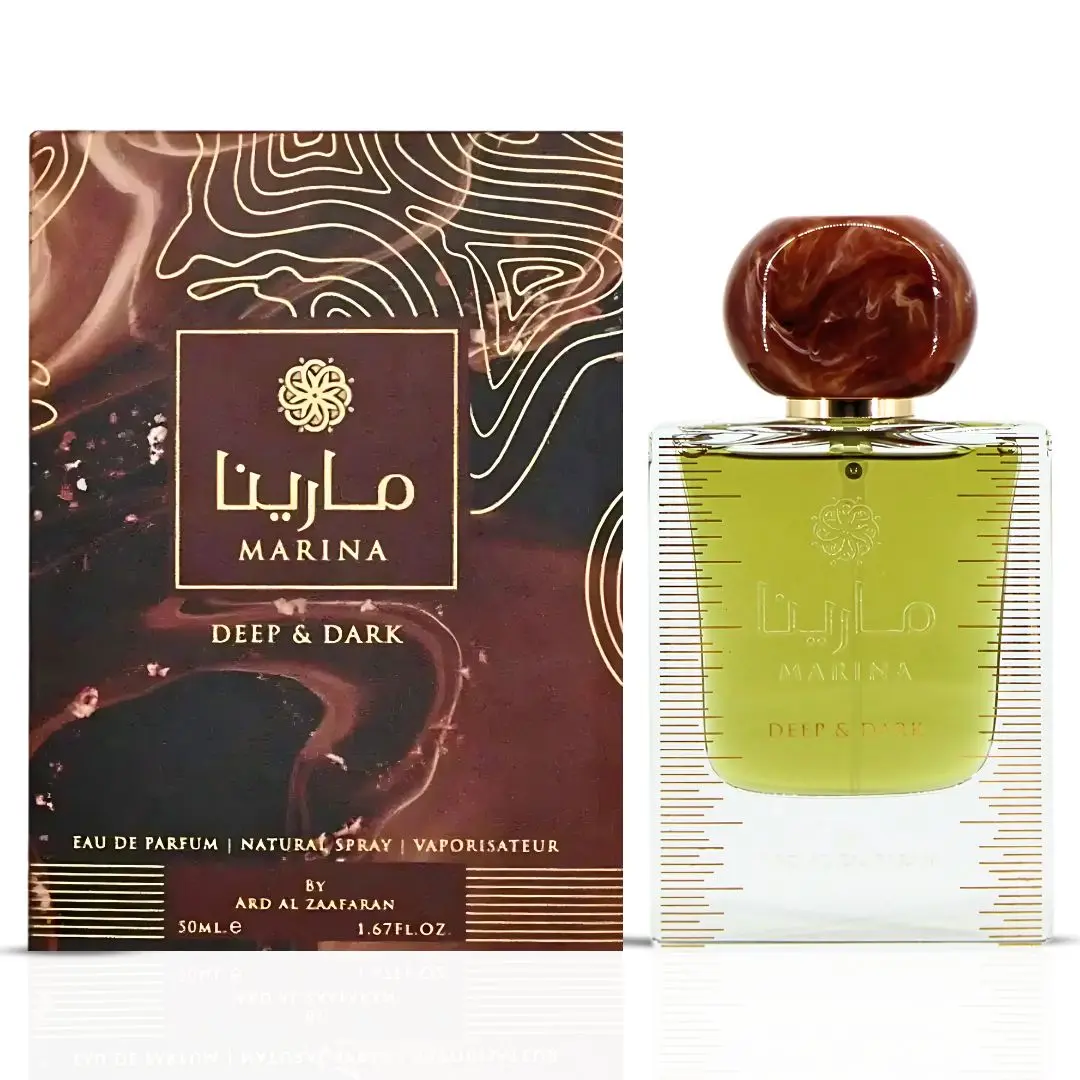 Ard Al Zaafaran Marina Deep & Dark Eau De Parfum Spray 50ML (1.67 OZ) - Exotic Blend of Saffron, Jasmine & Musk for a Rich, Captivating Fragrance