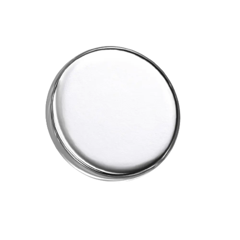 Flat Round Disc Internally Threaded Dermal Anchor Top - G23 Implant Grade Titanium