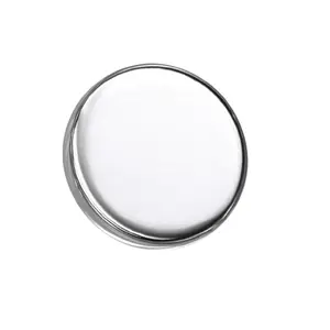 Flat Round Disc Internally Threaded Dermal Anchor Top - G23 Implant Grade Titanium