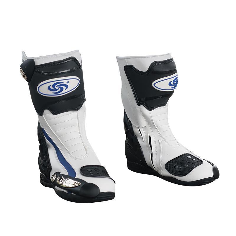 Non-slip and wear-resistant motorcycle riding boots for men and women, high-top with anti-collision ankle protection, breathable, suitable for all seasons, ideal for motorcycling and off-road use