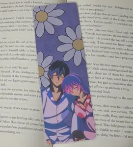 More Than A Married Couple Bookmark with Floral Design and Character Illustration for Book Lovers