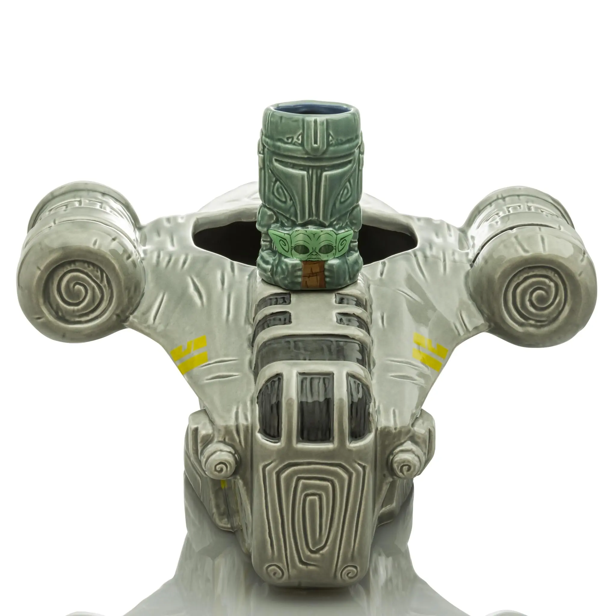 Geeki Tikis Star Wars: The Mandalorian Razor Crest Punch Bowl With Mini Muglet, Ceramic