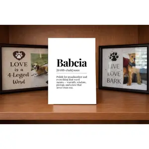 Babcia Definition Sign | 4x6 Gift-Ready MDF Plaque | Pl8crafted