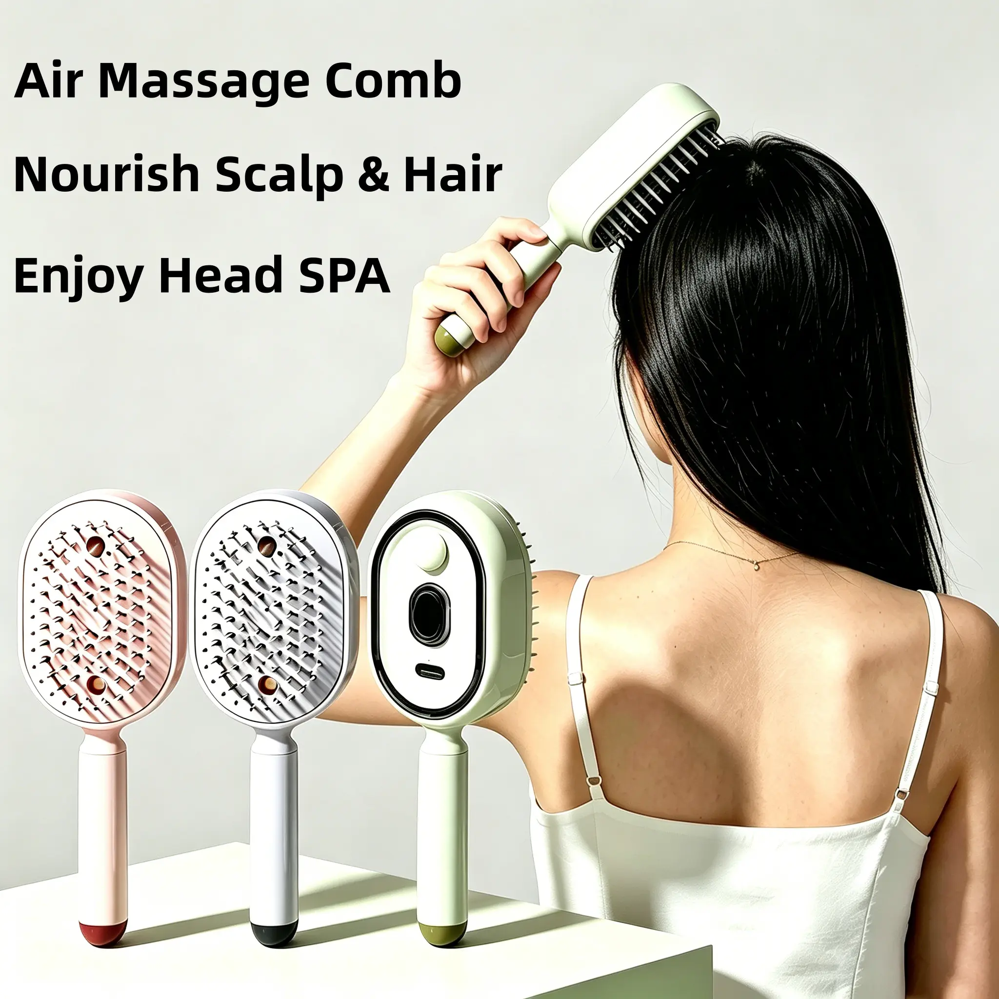 Volumizing Electric Hair Brush for Scalp Care, Anti-Static Hair Tools & Beauty Products, Abs, Softening, Adds Body To Hair