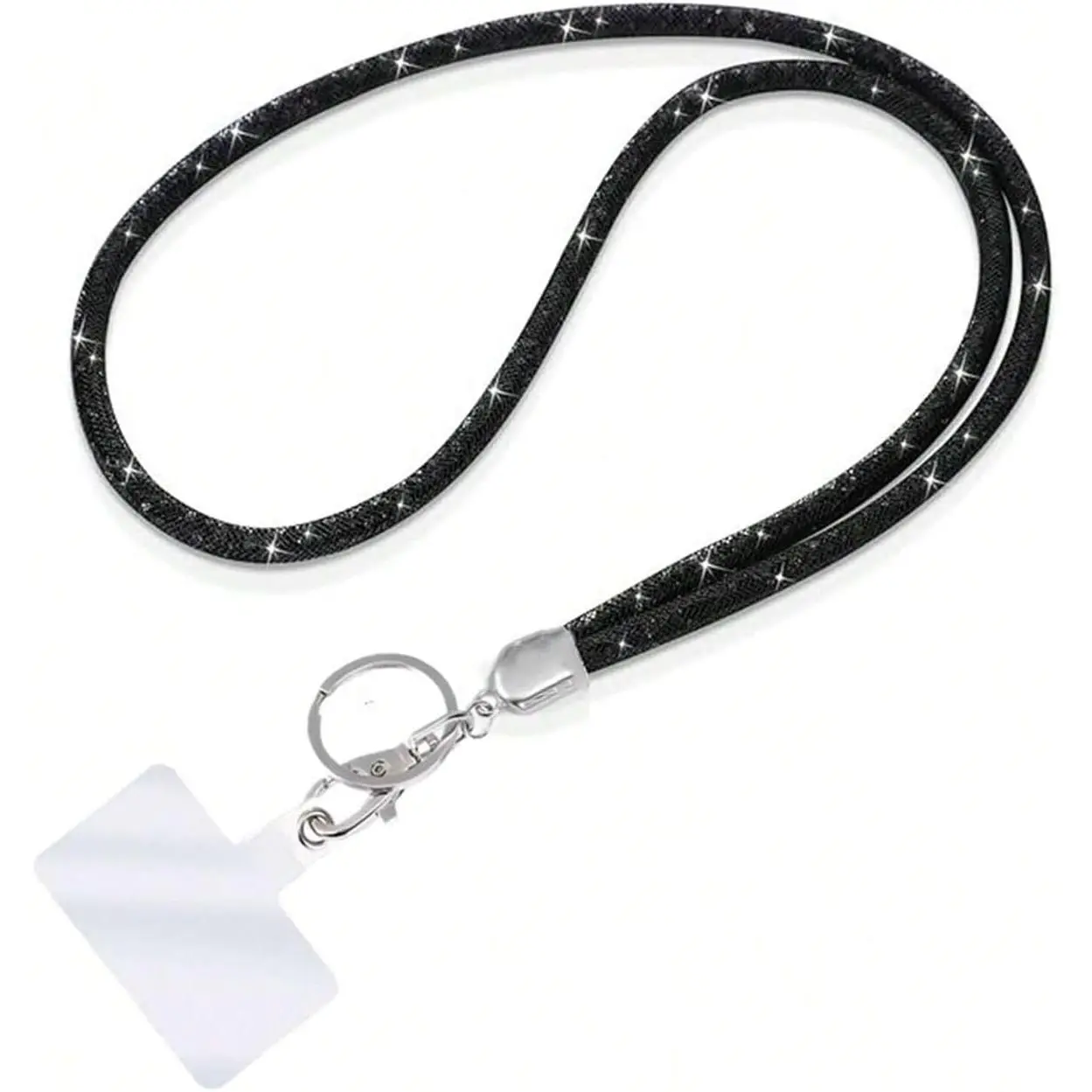 Fashion 31.5" Sparkle   Lanyard,  ID Badge Holder,Rhinestone Work Name Card Holder,Bonus (1PC)