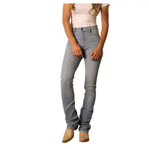 Kimes Women's Sarah High Rise Slim Fit Boot Cut Jeans - Light Wash