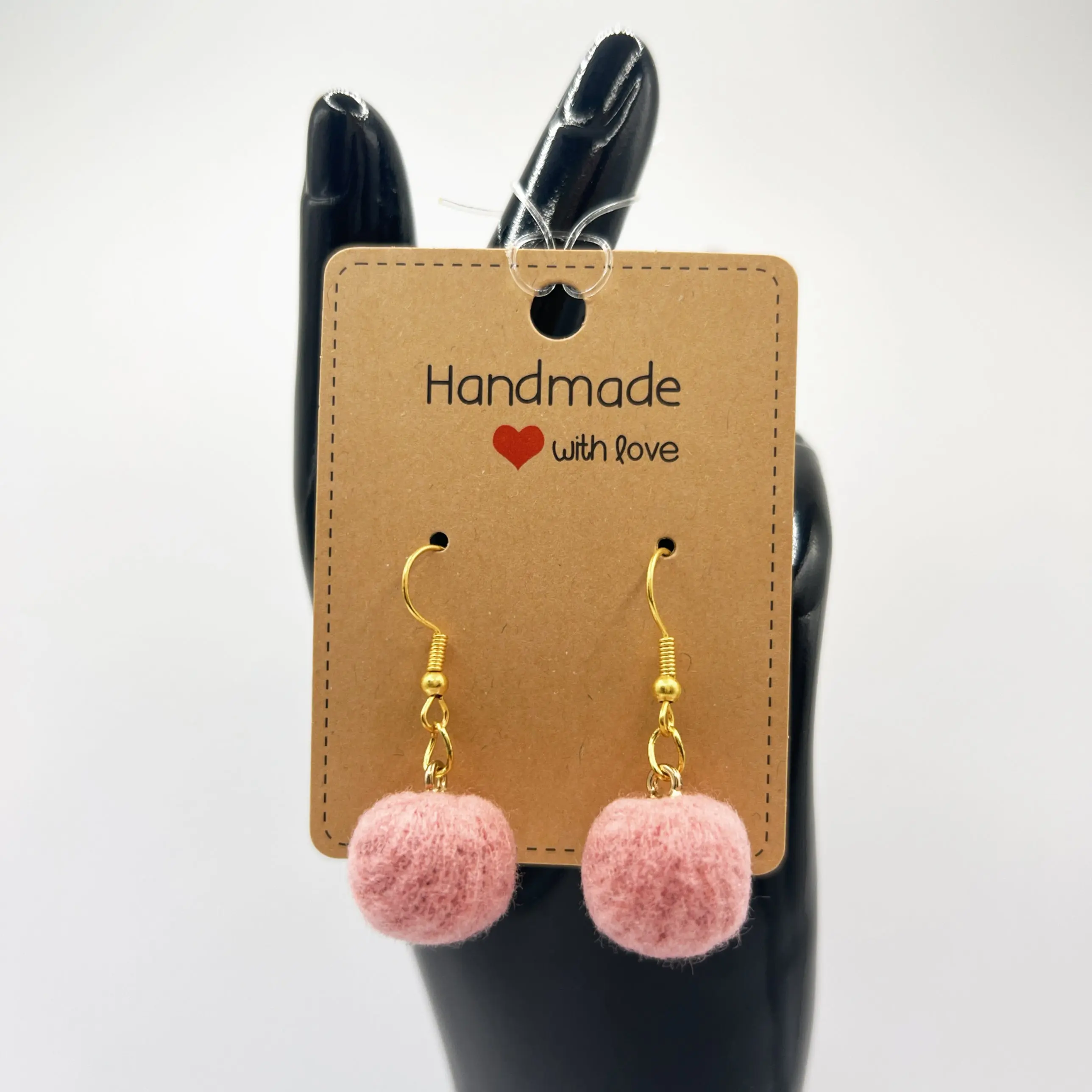 Pink Fluffy Pom-Pom Drop Earrings | Lightweight & Cute | Soft Statement
