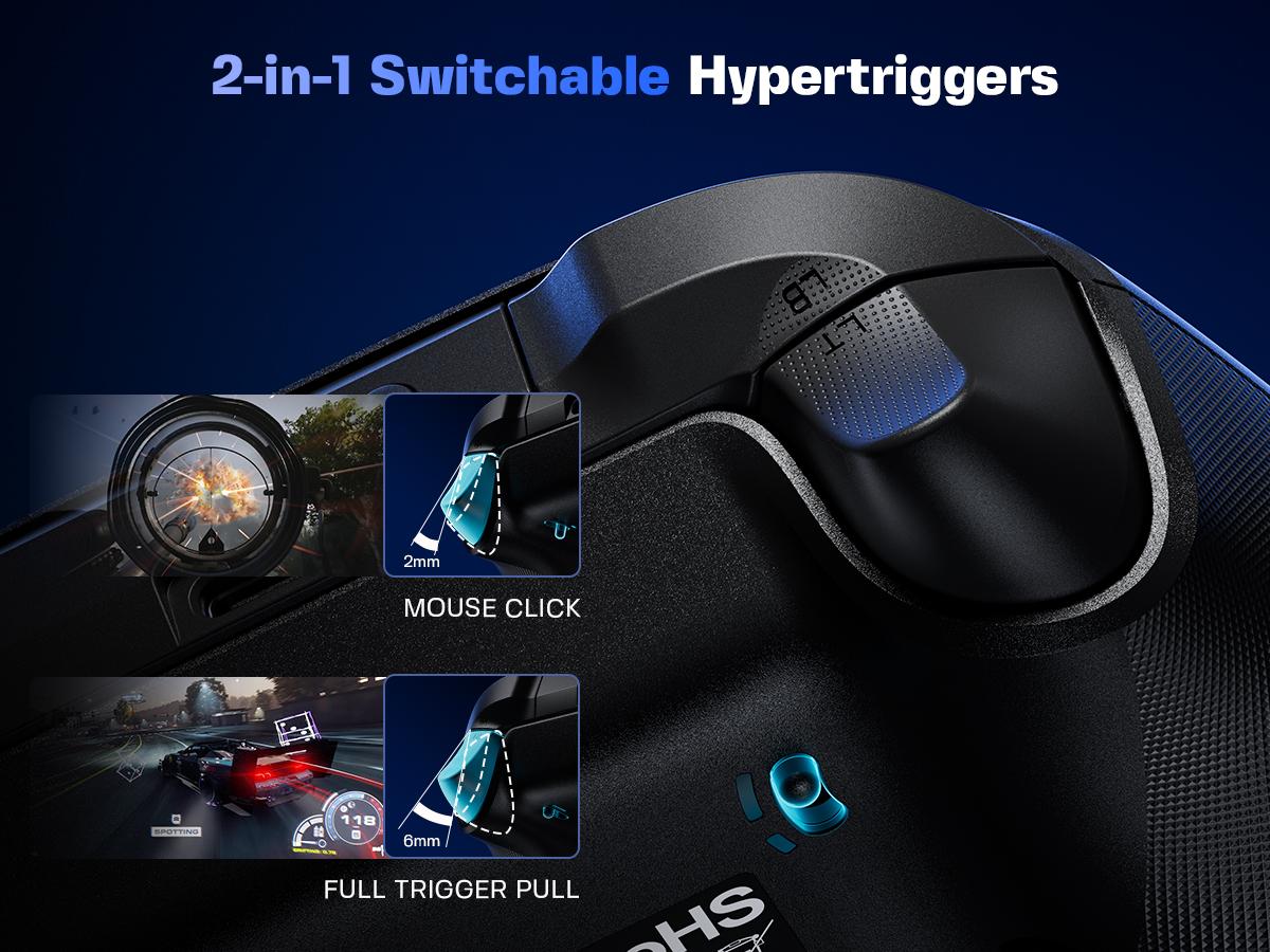 NYXI Imperial(Not for Xbox) PC Gaming Controller with Adjustable Tension TMR Joysticks (Zero Drift), Interchangeable ABXY Buttons for PC/Switch Layouts, Dual-Mode Hall Triggers, 1200mAh Battery & Charging Dock – Compatible with PC, Switch, Android, TV