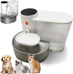 Smart Pet Water Fountain, Automatic Small Dog Water Fountain, Wireless Cat Water Fountain with Self-Filling Water Bowl, Cat Water Dispenser No Filter, Rechargeable, Noiseless, Pet Accessories