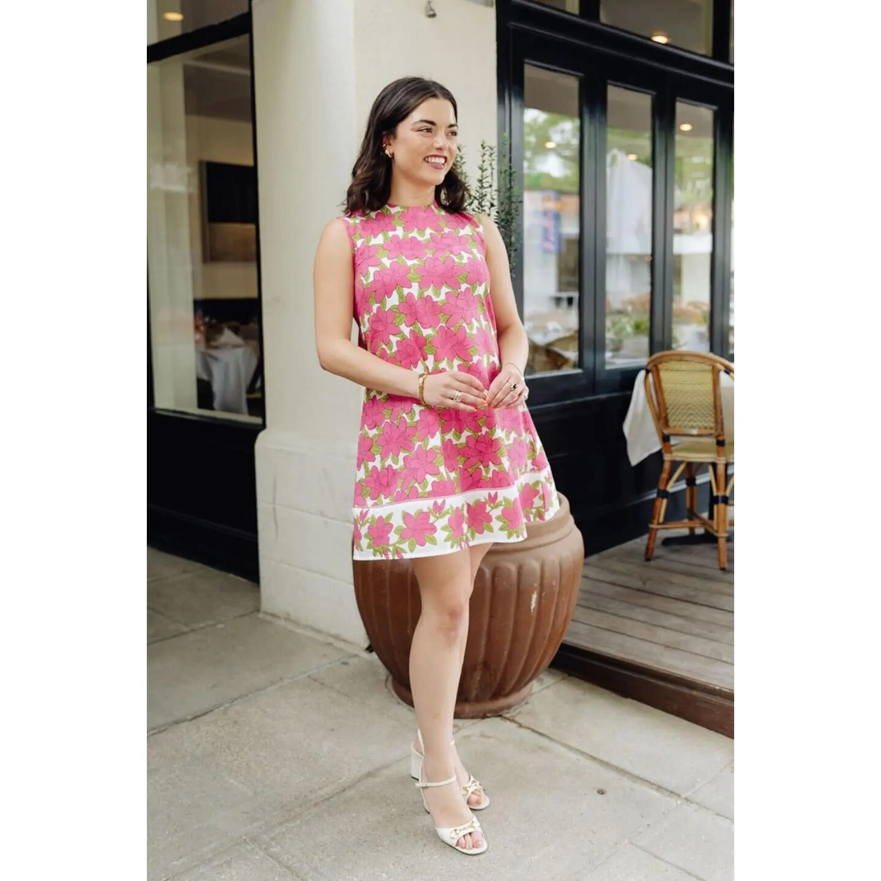 Tibi Mini Dress | Fuchsia Azalea